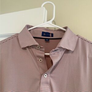 Stitch Men's Pink Stripe Performance Polo